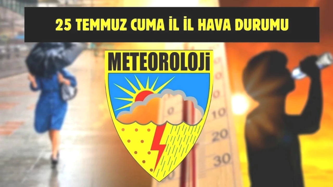 “Meteoroloji'den Acil Uyarı! 25 Temmuz Hava Durumu İlgilendiriyor: Her Şehir İçin Detaylar”